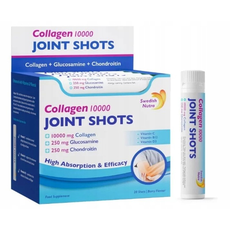 Swedish Nutra Joint Shots Collagen 10000 30 shots with forest fruit flavor