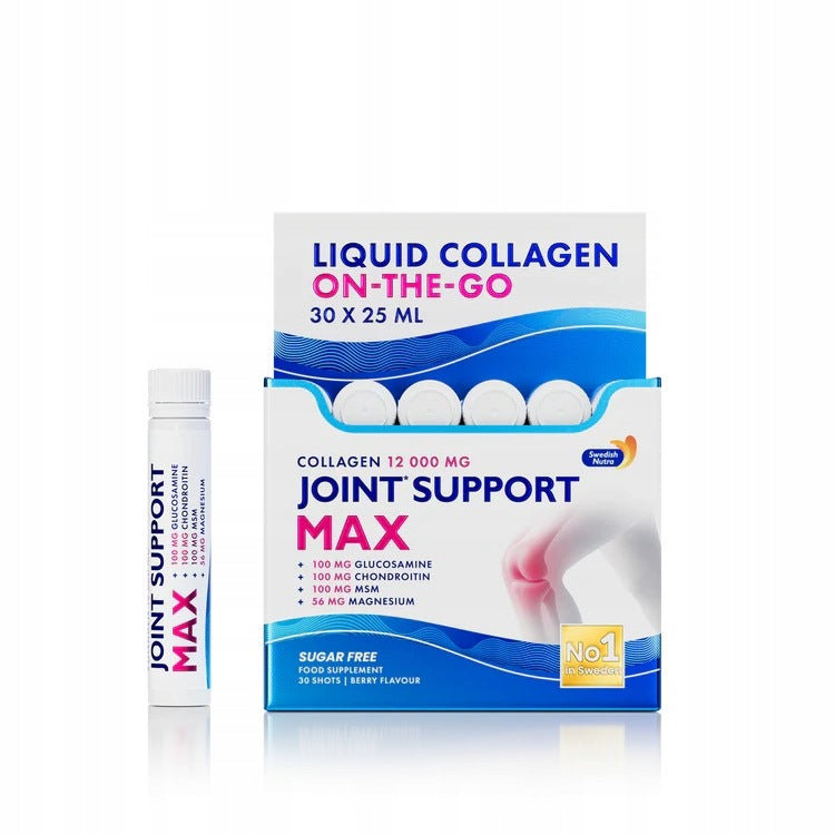 Swedish Nutra Joint Support Max Collagen Shots 12000mg Berry 30 x 25ml