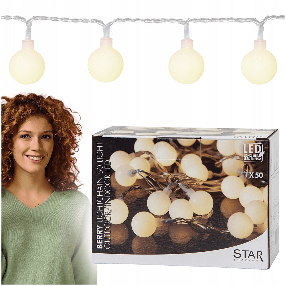 Swedish garland BERRY 50 LED balls B. Warm IP44