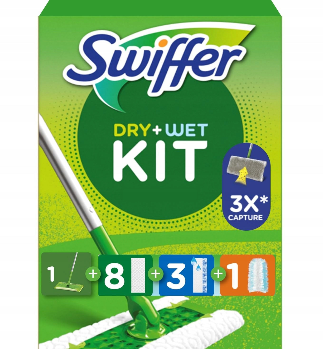 Swiffer Combo Starter Kit 3in1 Litter and Mop + Cartridges