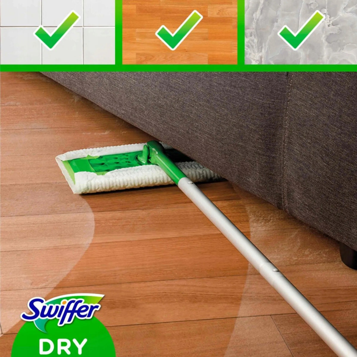 Swiffer Flat mop + duster for dust + dry and wet cloths set large Manufacturer code 5903815576652