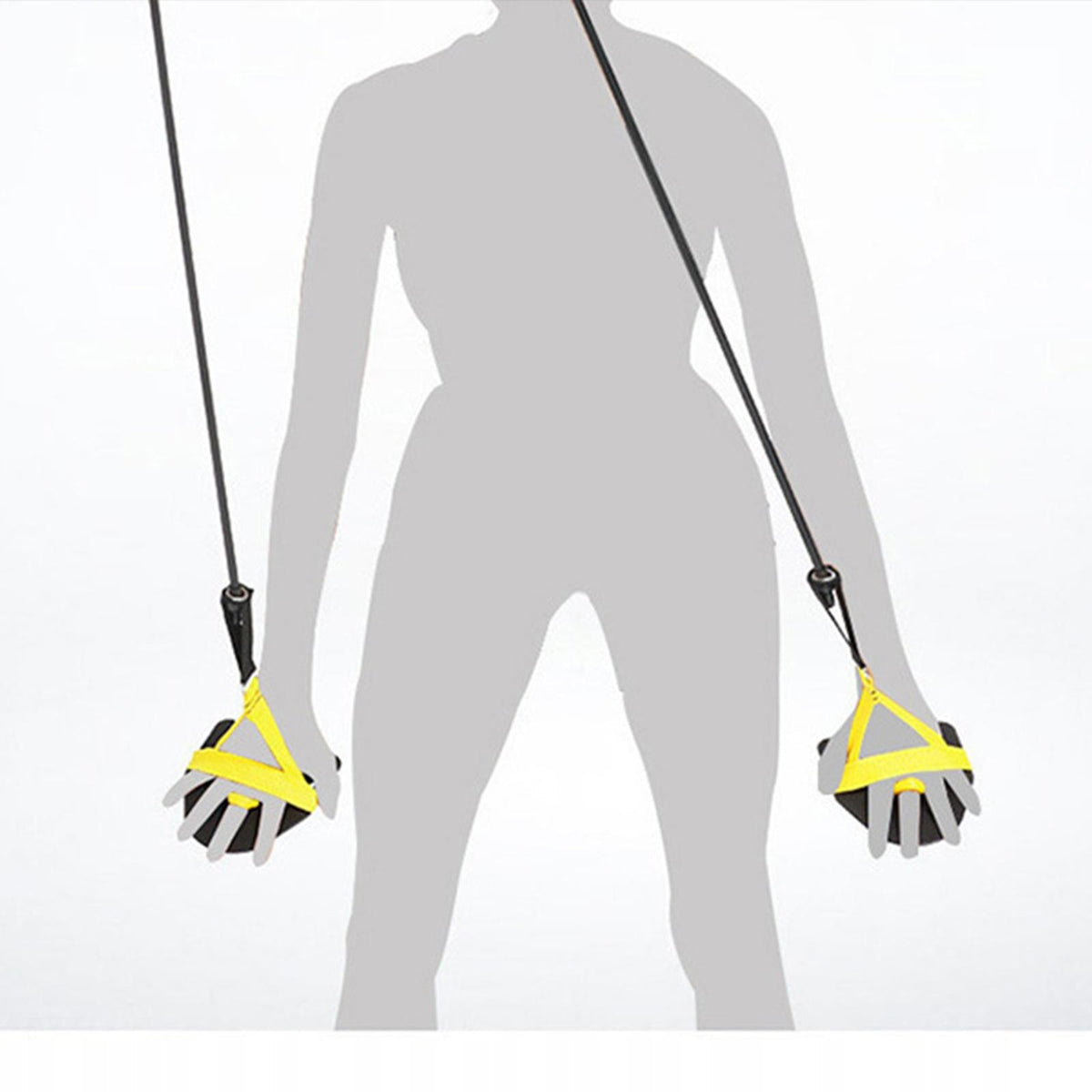 Swim Arm Trainer Strength Resistance Rope Swimming Paddle 20 lbs Yellow Packaging status original