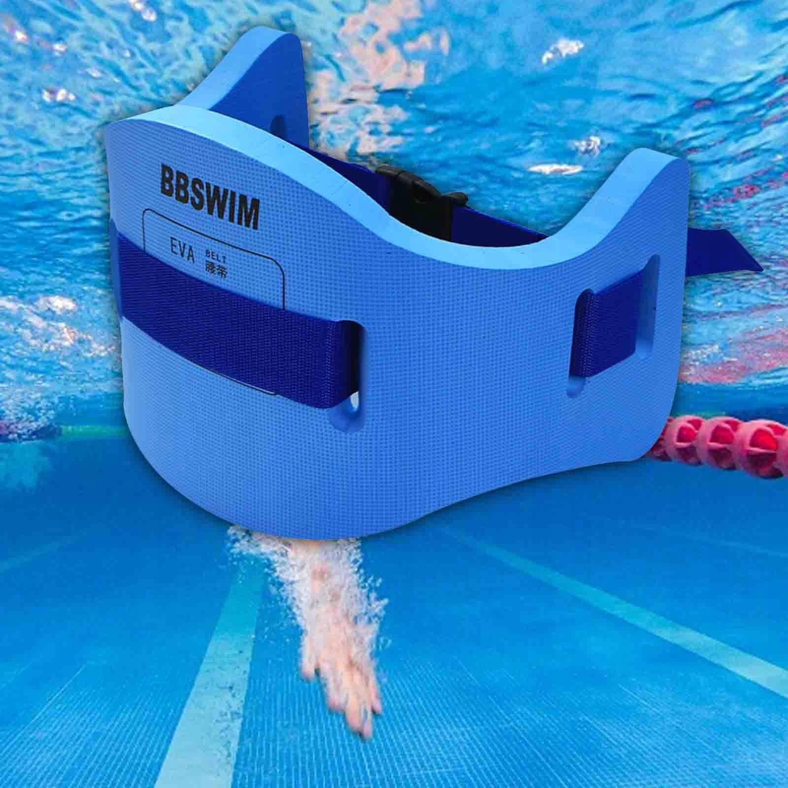 Swimming Belt Pool Workout Swim Trainer Beginners Floatation Belt L Blue