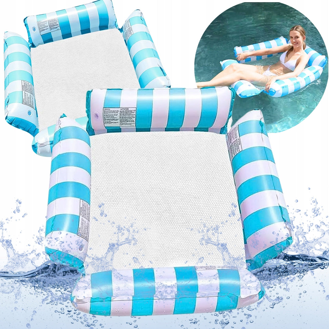 Swimming Chair HAMMOCK WATER LOUNGER WITH MESH Blue