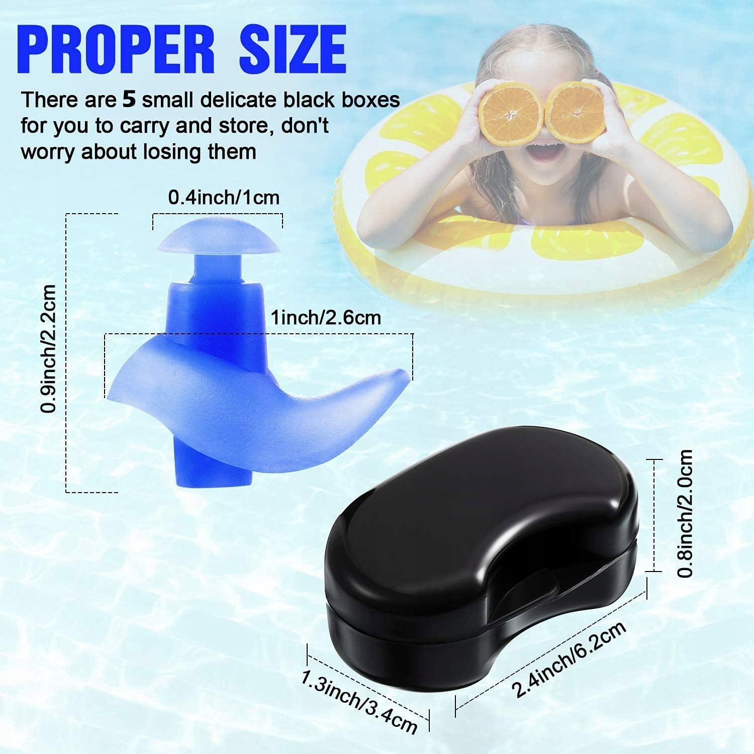 Swimming Earplugs for Swimming Silicone Plugs Flexible +etui Manufacturer code elastyczne +etui