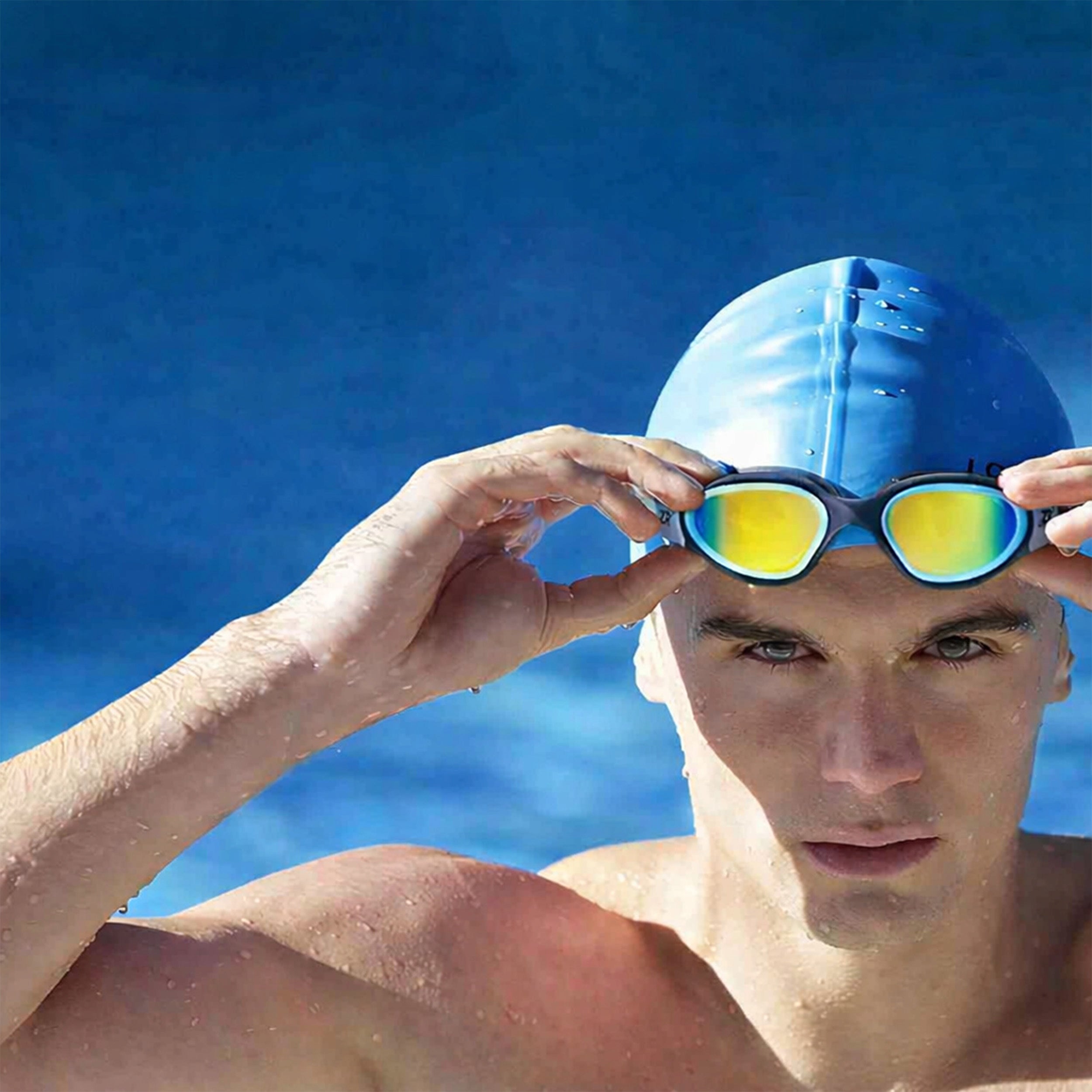 Swimming Glasses Swimming Pool ANTI-FOG Goggles POLARIZATION UV Filter Model ETIU OPAKOWANIE ZATYCZKI DO USZU KLIPS NA NOS UV