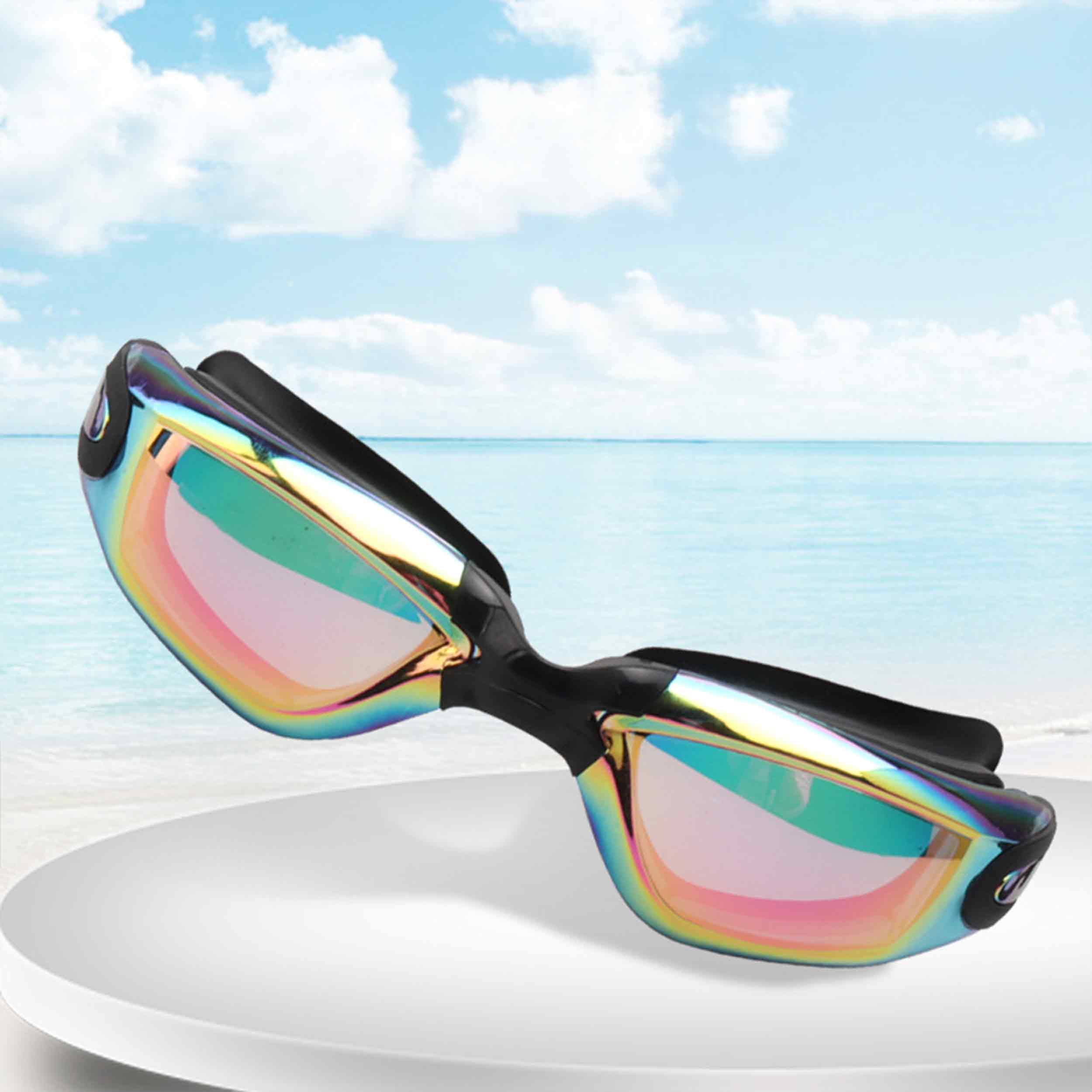 Swimming Glasses Swimming Pool ANTI-FOG Goggles UV Filter + CASE Strap material silicone