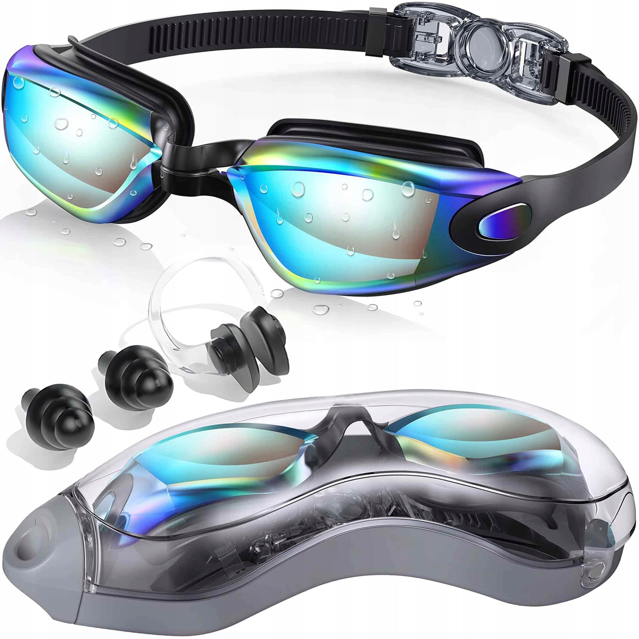 Swimming Glasses Swimming Pool ANTI-FOG Goggles UV Filter + CASE