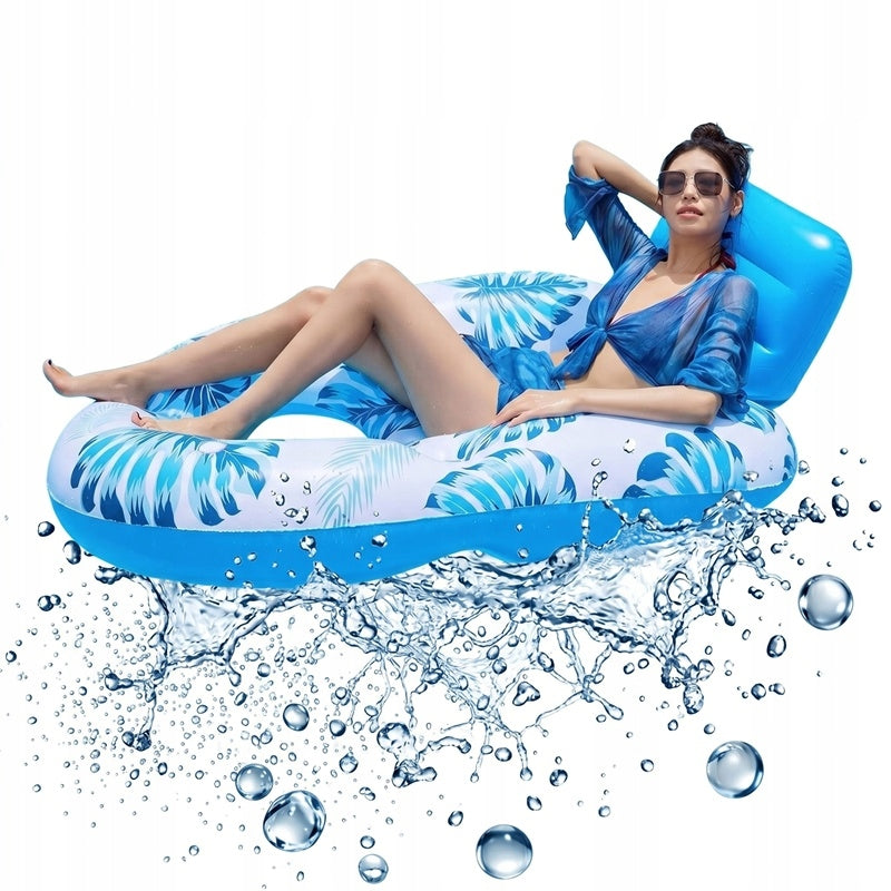 Swimming Mattress Sunbathing Float Water Sun Lounger Inflatable For Water Color multicolor