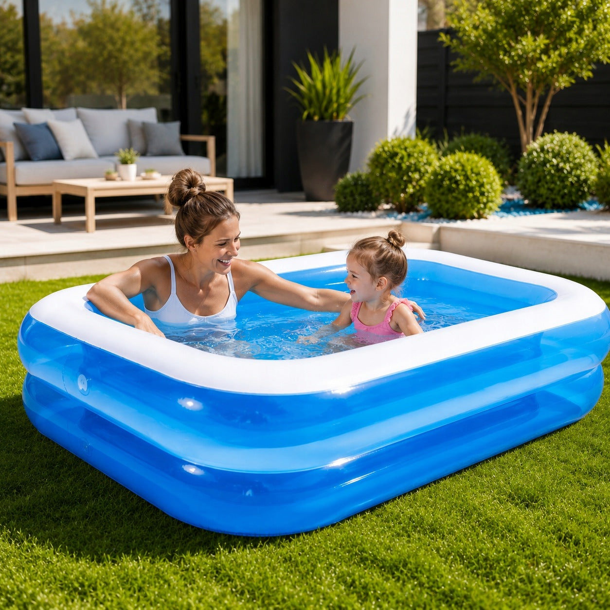 Swimming Pool Inflatable Garden 180x130x40cm Family XL 2-Chamber PVC For Children Manufacturer code ORLANDO