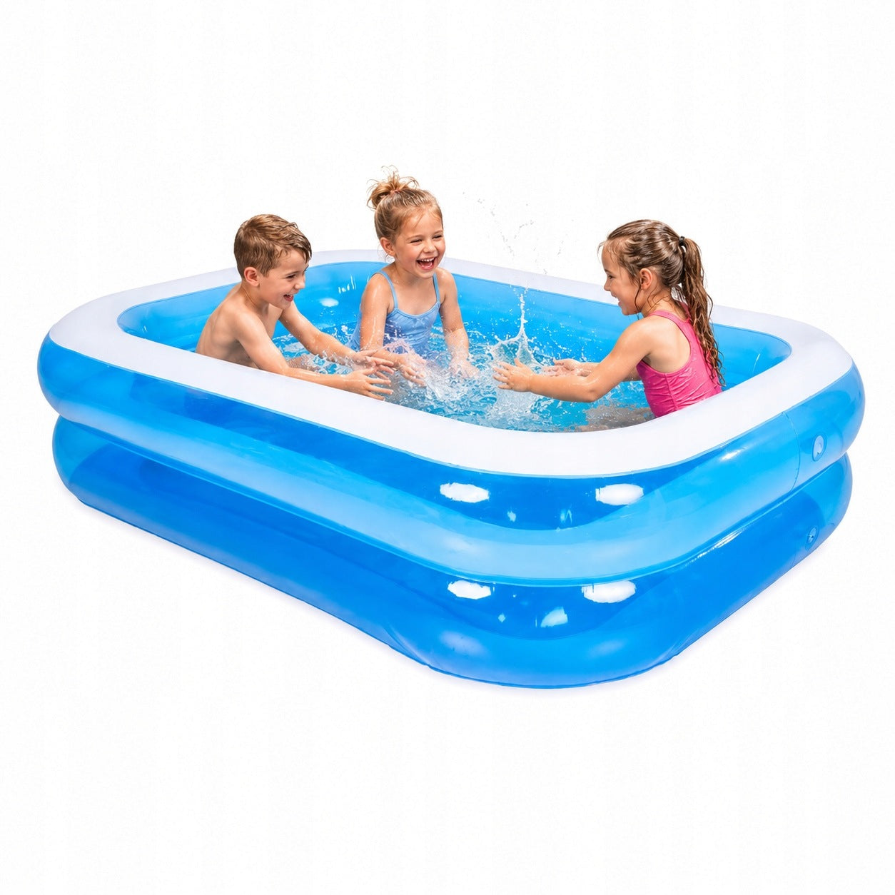 Swimming Pool Inflatable Garden 180x130x40cm Family XL 2-Chamber PVC For Children