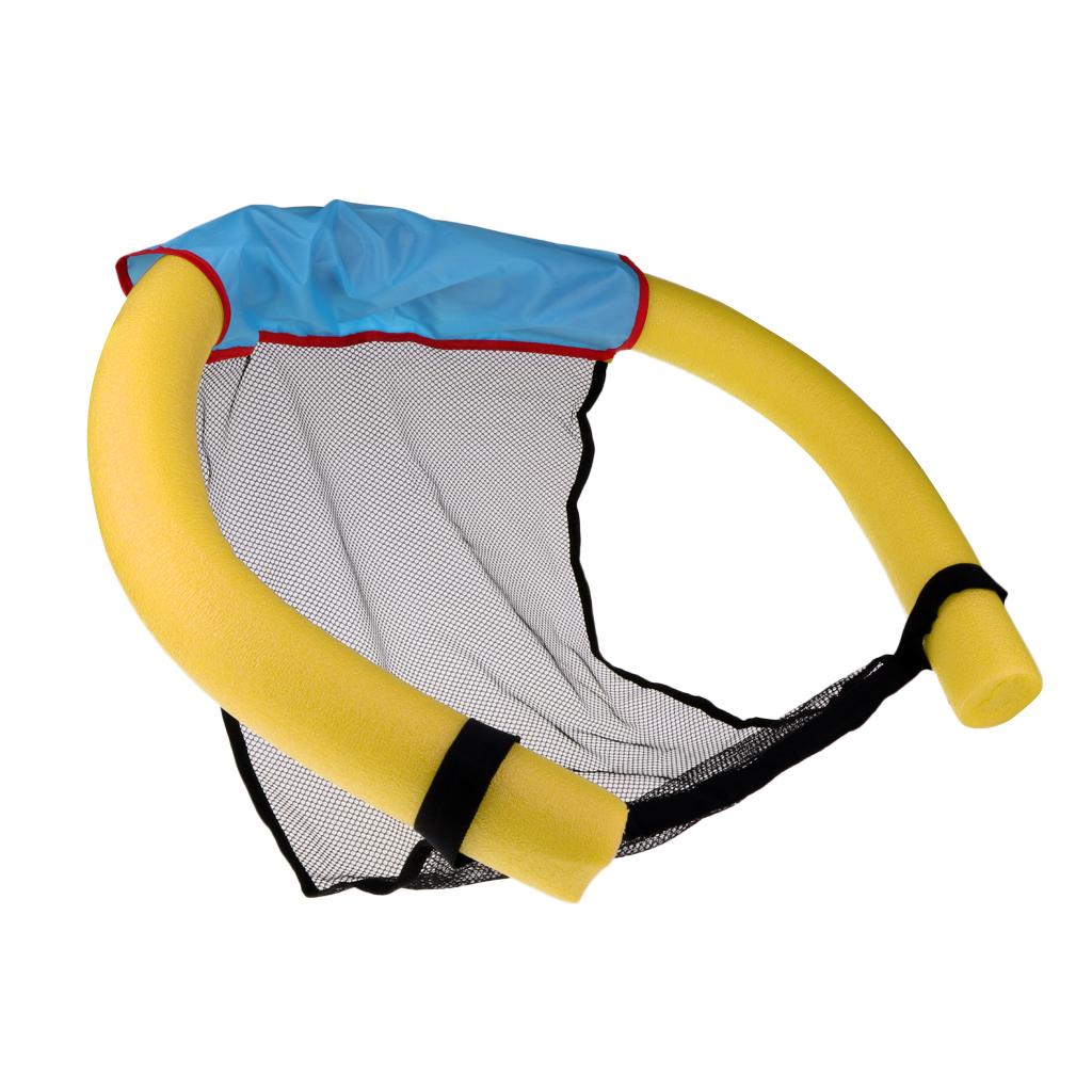 Swimming Pool Noodle Floating Bed Swim Seat for Kids Adult Yellow, Yellow
