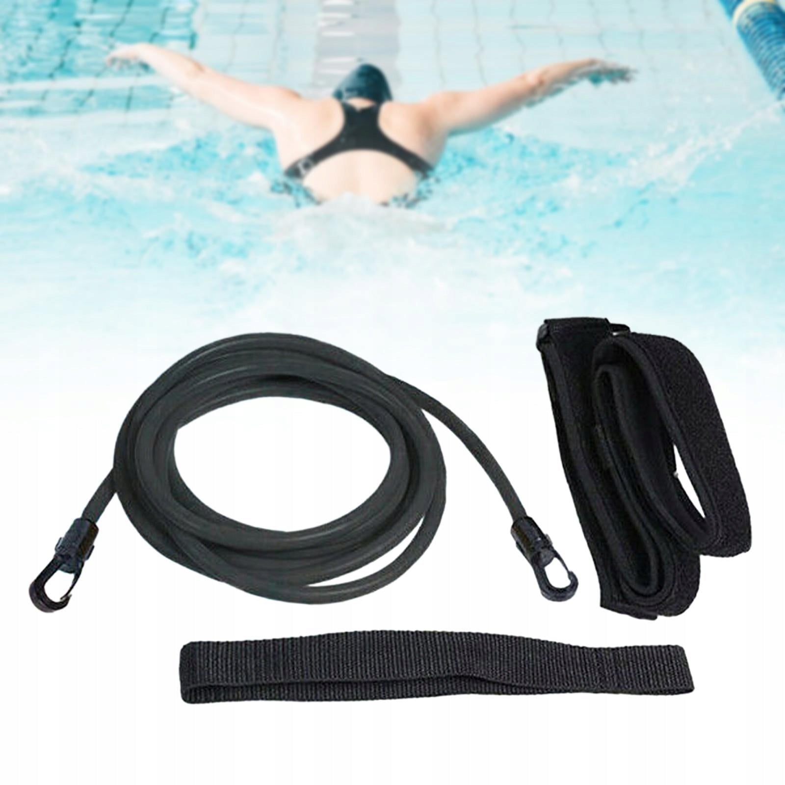 Swimming Resistance Belt Swim Training Belt Adjustable Waistband 4M Black Manufacturer code 13754100231