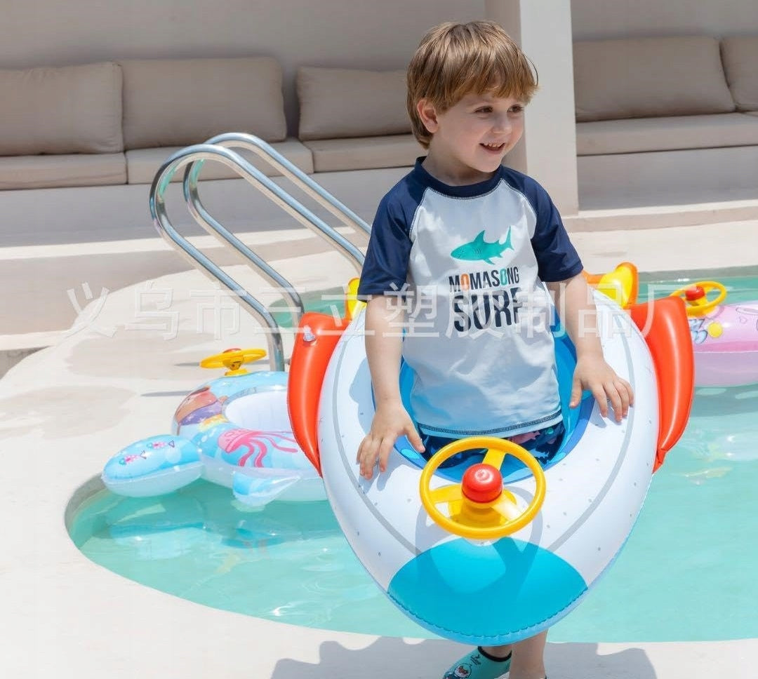 Swimming Ring Swimming Pool Floats Seat Children's Wheel 85 X 60cm Brand no brand