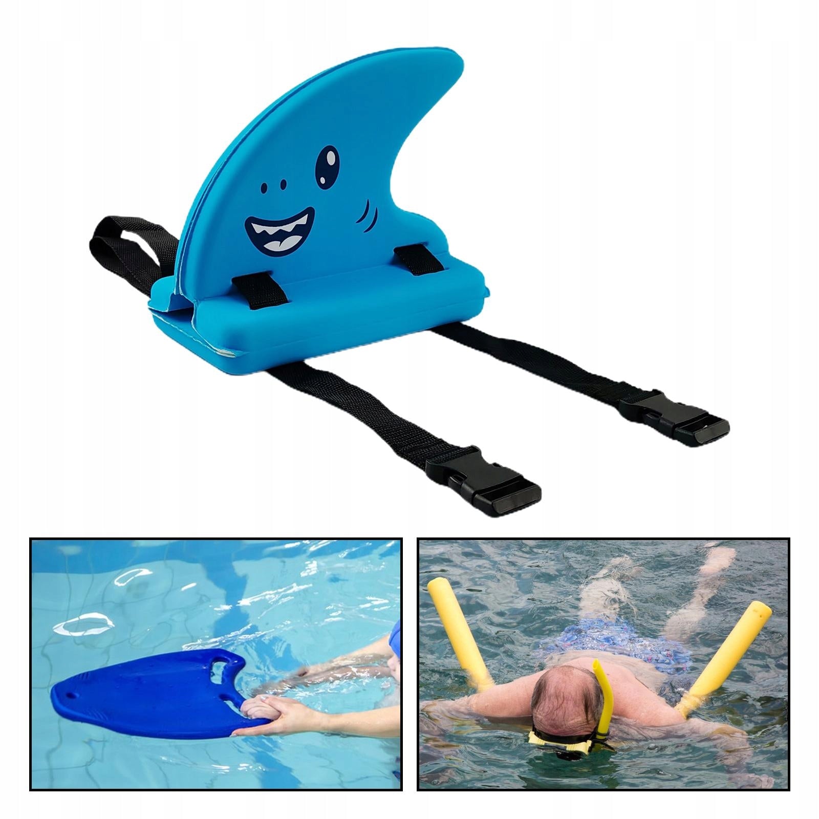 Swimming Shark Fin for Kids Adults Swim Trainer Swimming Back Floats Swim