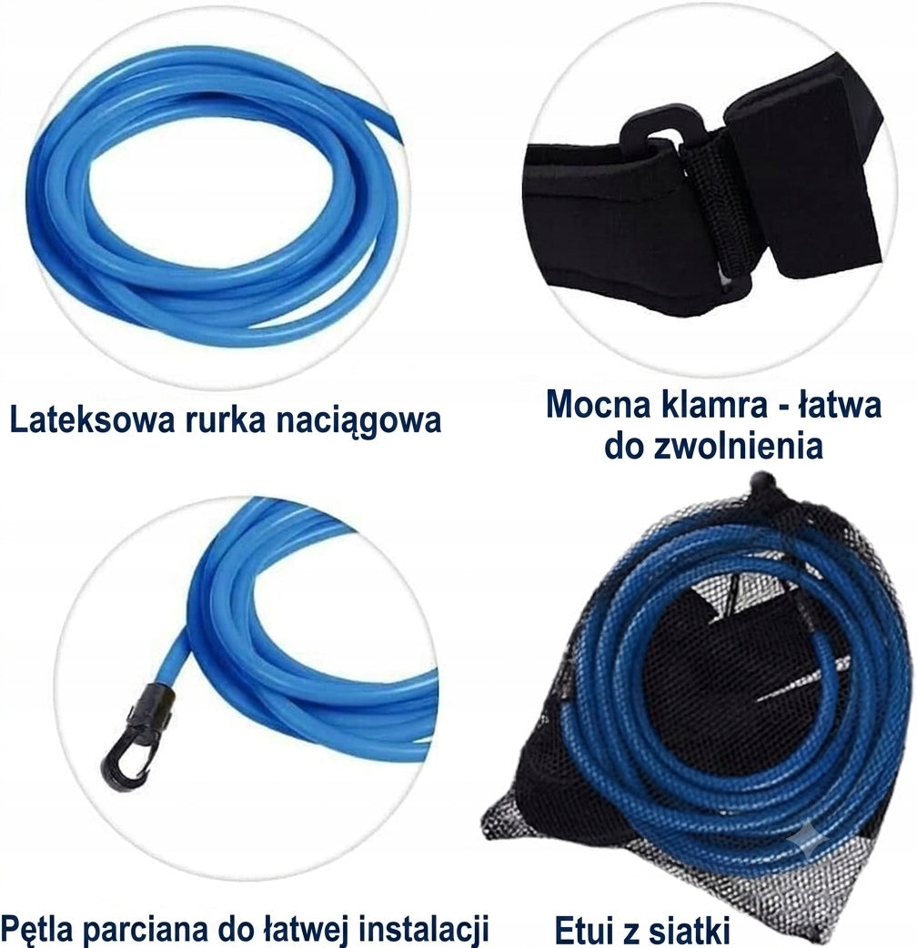 Swimming Training Belt Adjustable Swimming Belt For Swimming Pools 3 Meters Packaging status original
