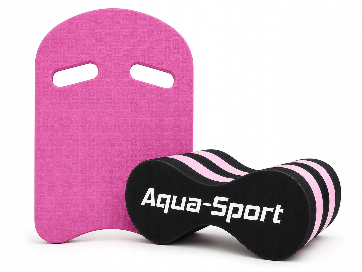 Swimming Training Set Aqua-Sport Kickboard + Pull Buoy Pink