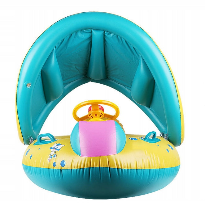 Swimming Wheel MOTORBOAT Seat Canopy Handlebar Handles with HORN Packaging status original
