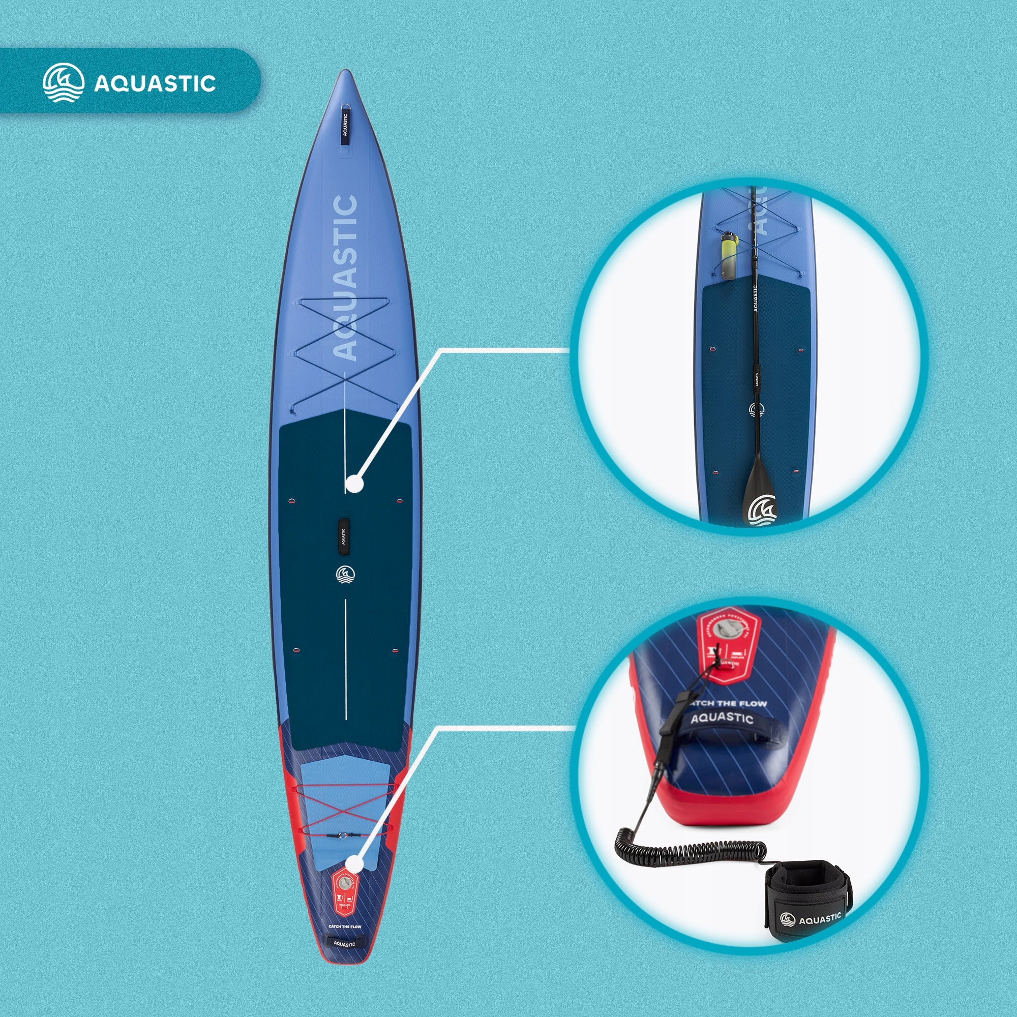 Swimming board SUP AQUASTIC Touring Pro 427 cm PADDLE PUMP Gender unisex product