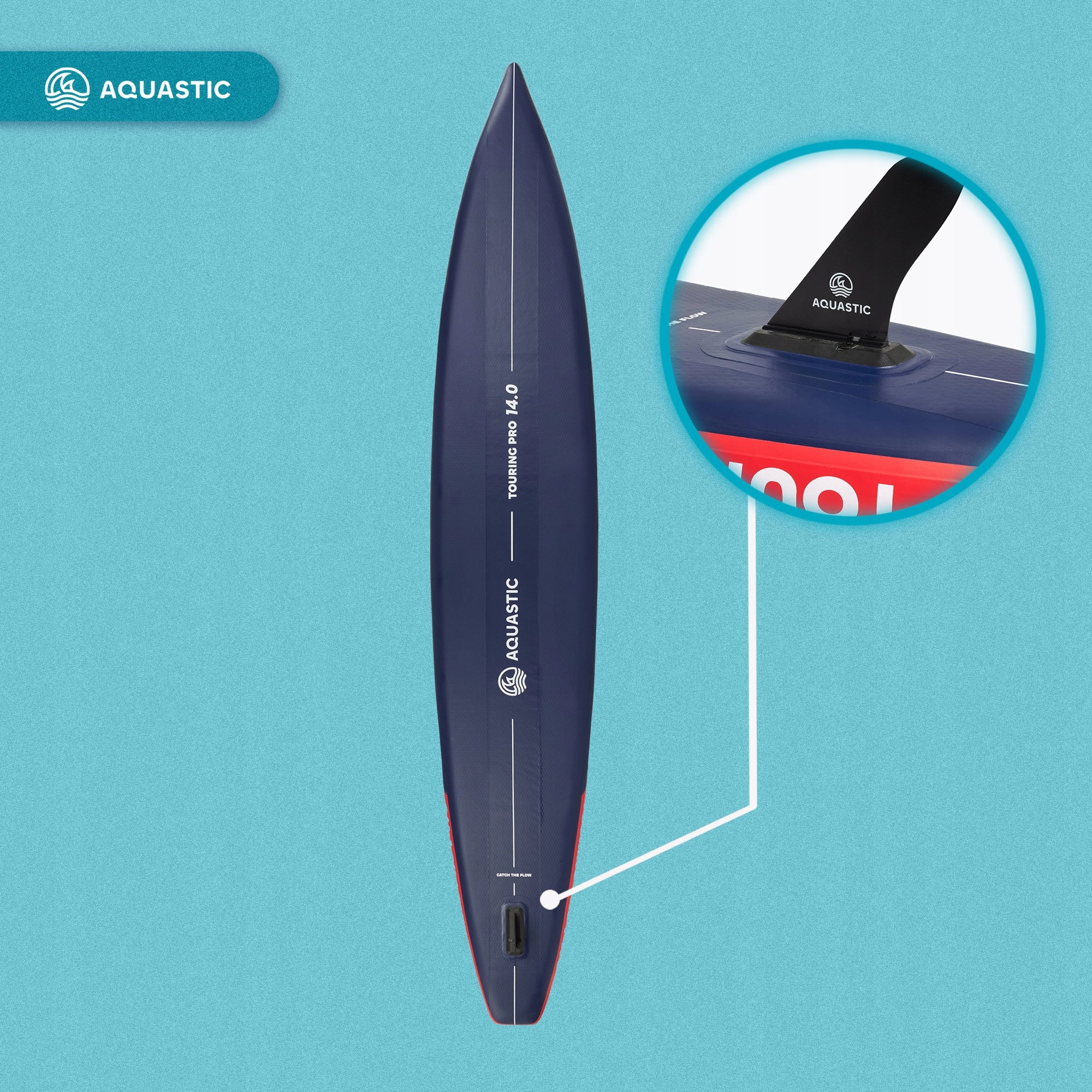 Swimming board SUP AQUASTIC Touring Pro 427 cm PADDLE PUMP Length 427 cm
