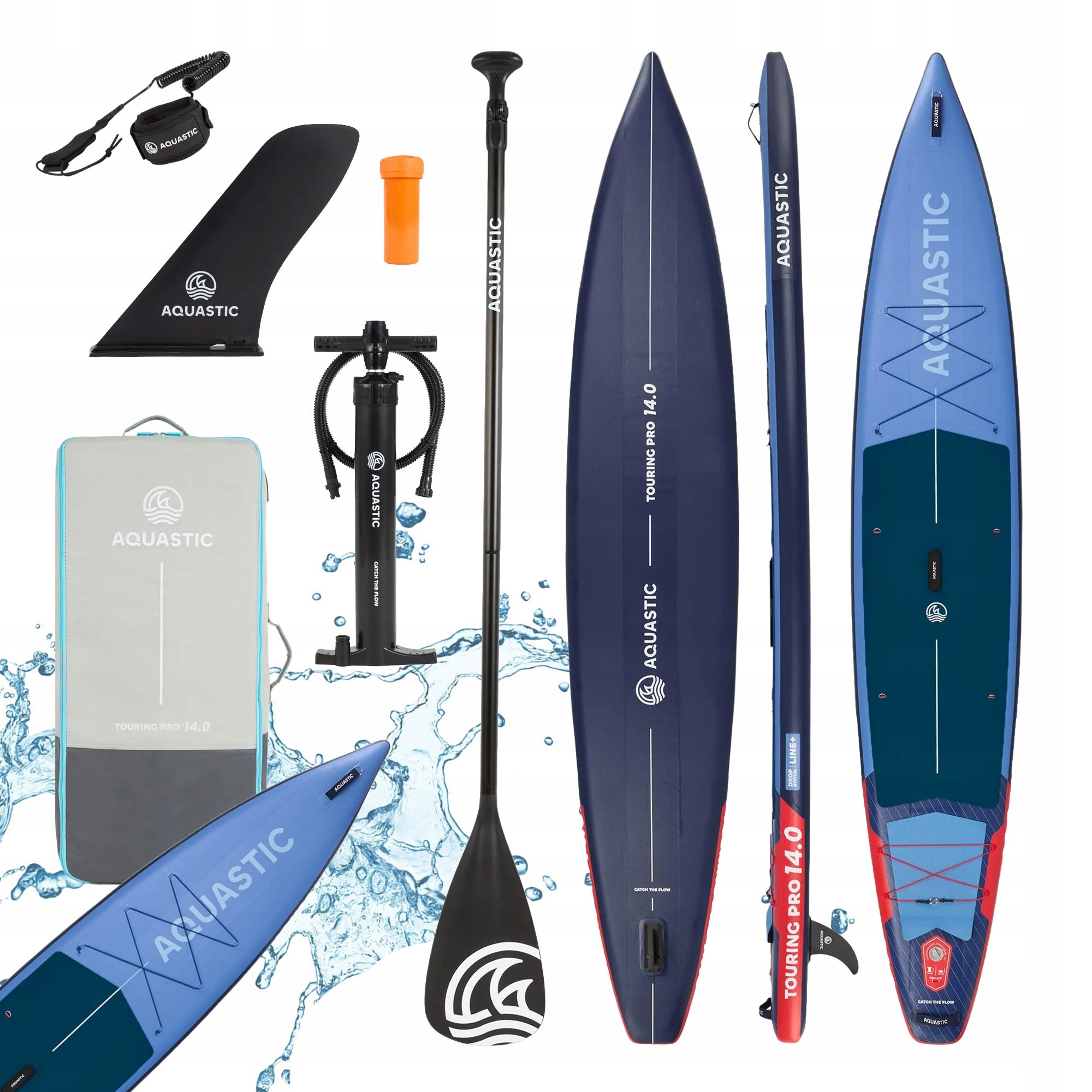 Swimming board SUP AQUASTIC Touring Pro 427 cm PADDLE PUMP