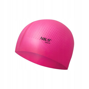 Swimming cap NQC dots NILS AQUA dark pink