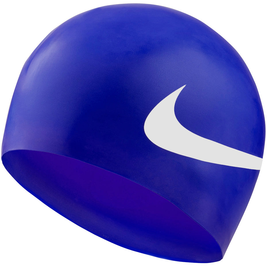 Swimming cap for adults Silicone Nike blue