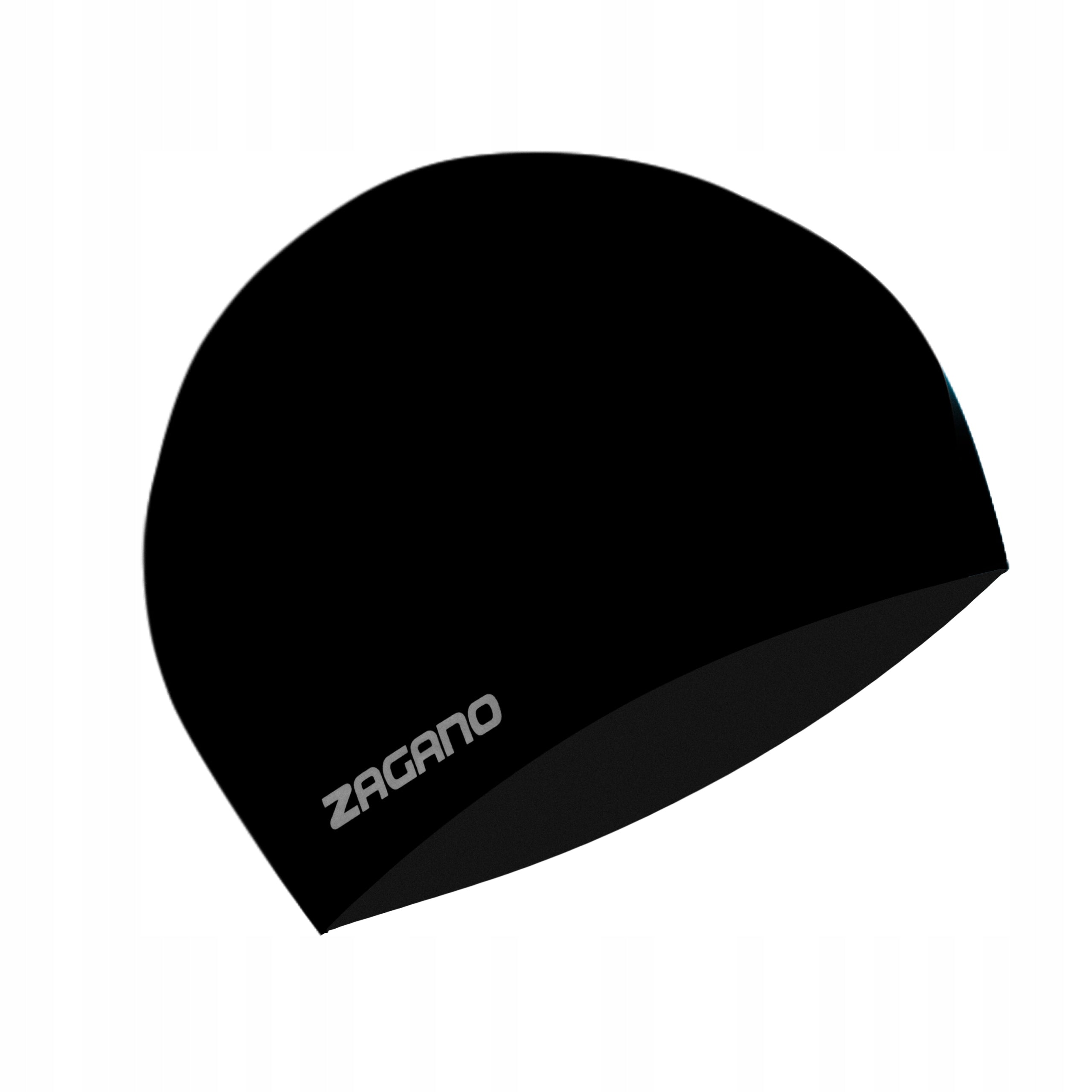 Swimming cap silicone black universal for swimming pool ZAGANO