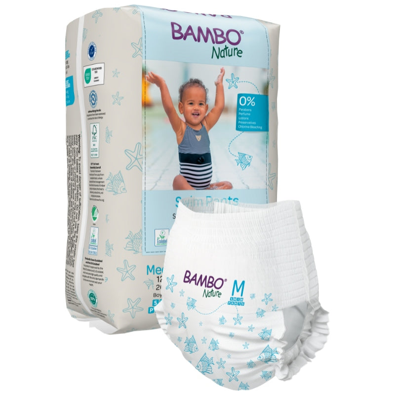 Swimming diapers for children at the pool Bambo Nature 12+ kg, 12 pcs.