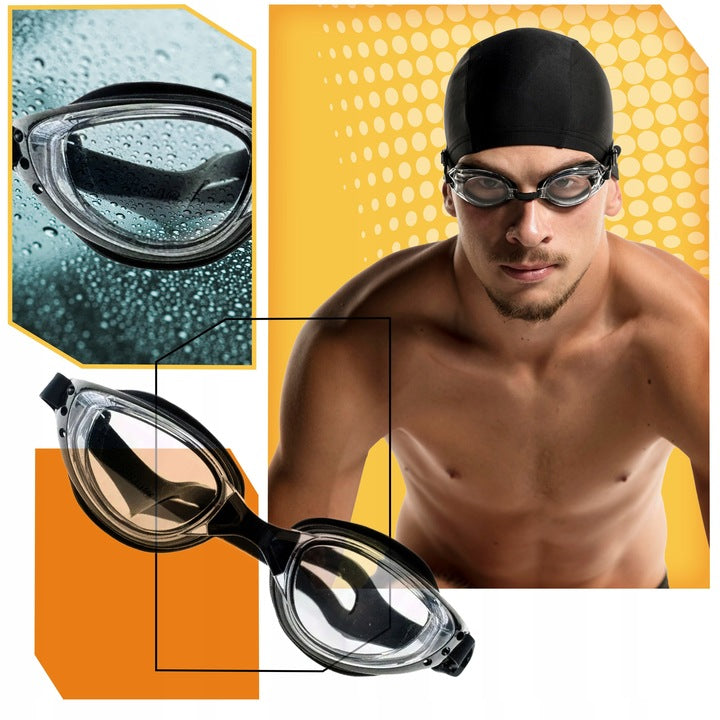 Swimming goggles swimming goggles anti-fog glasses + case Model Lewer-001 pro