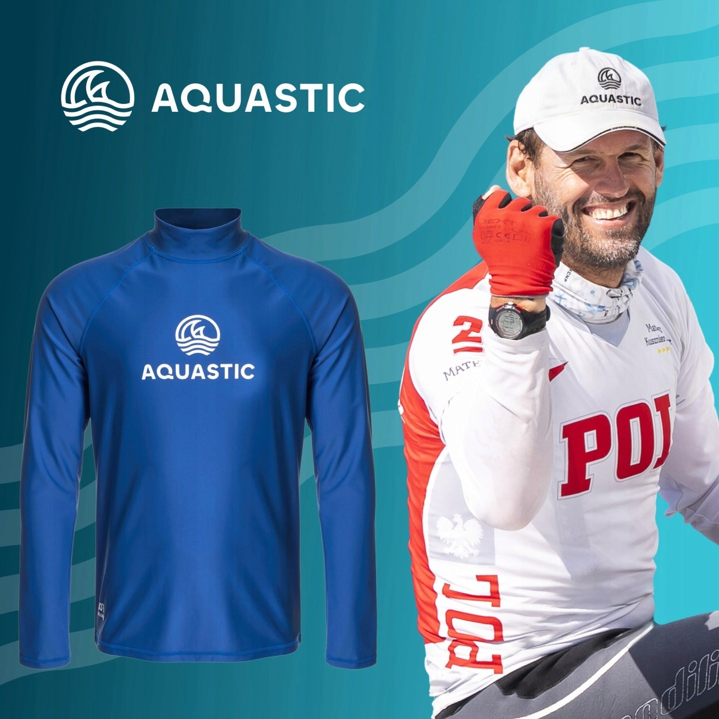 Swimming longsleeve AQUASTIC UV 50+ UPF Rimos navy XL ELASTIC Brand Aquastic