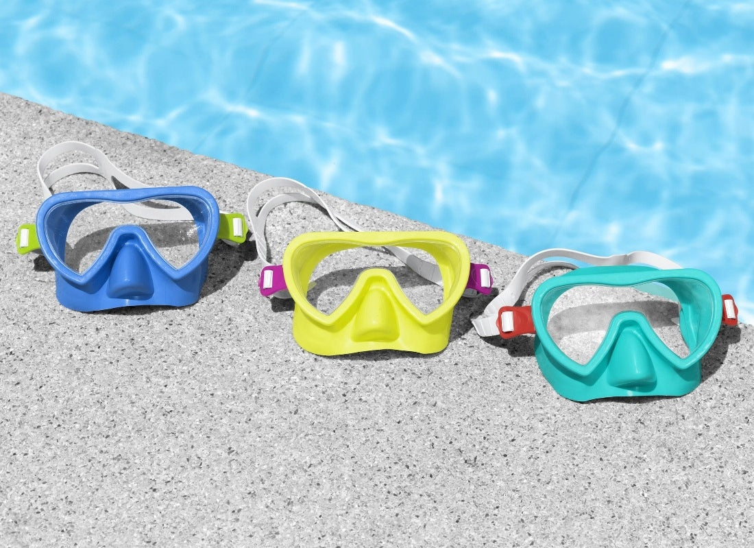 Swimming mask diving glasses 3 colors Bestway 3-6 years 22057 Color multicolor
