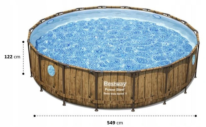 Swimming pool BESTWAY 56977 549x122cm without accessories Series POWER STEEL SWIM VISTA