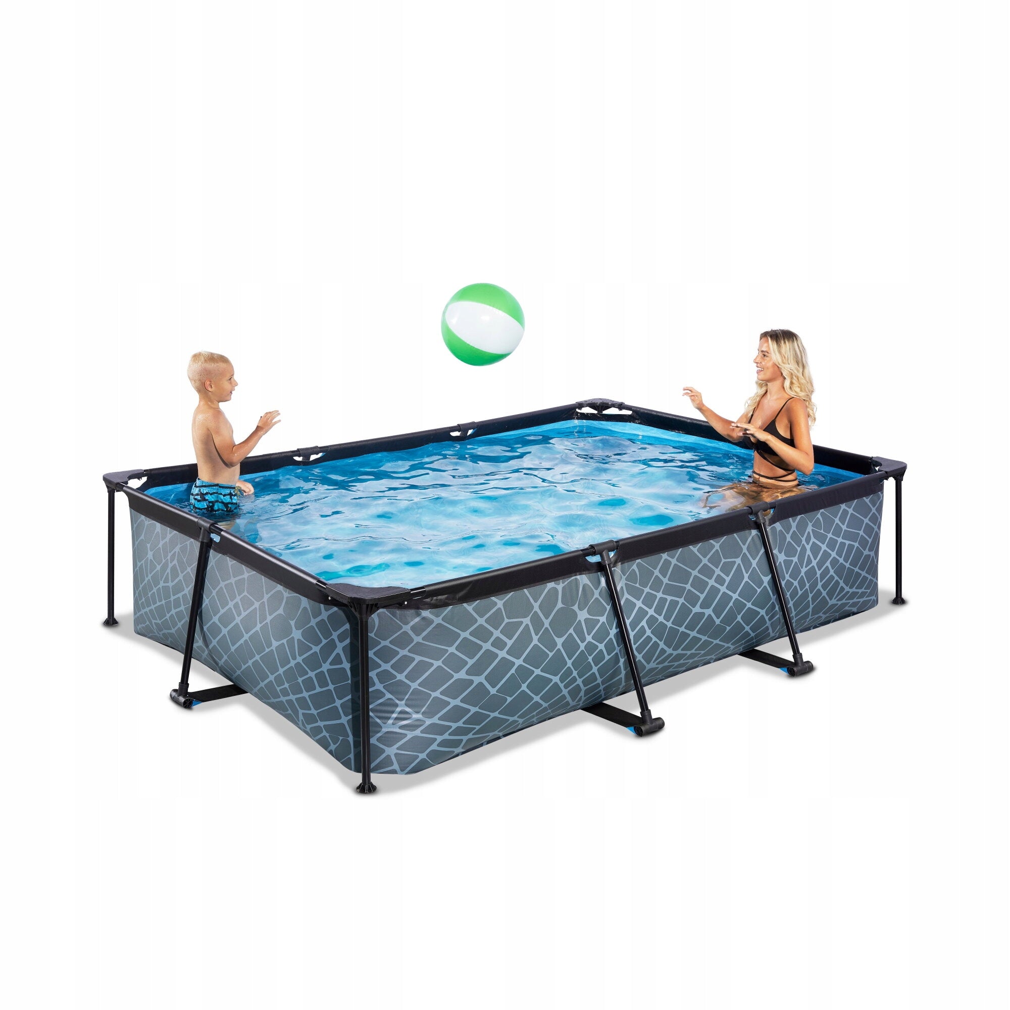 Swimming pool Stone EXIT 300x200x65cm with filter pump - grey Kind frame