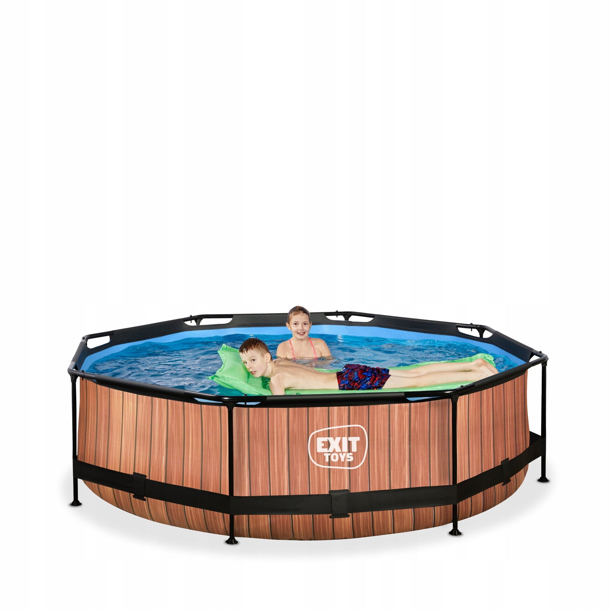 Swimming pool Wood EXIT ø300x76cm with filter pump - brown Manufacturer code 30.12.10.10