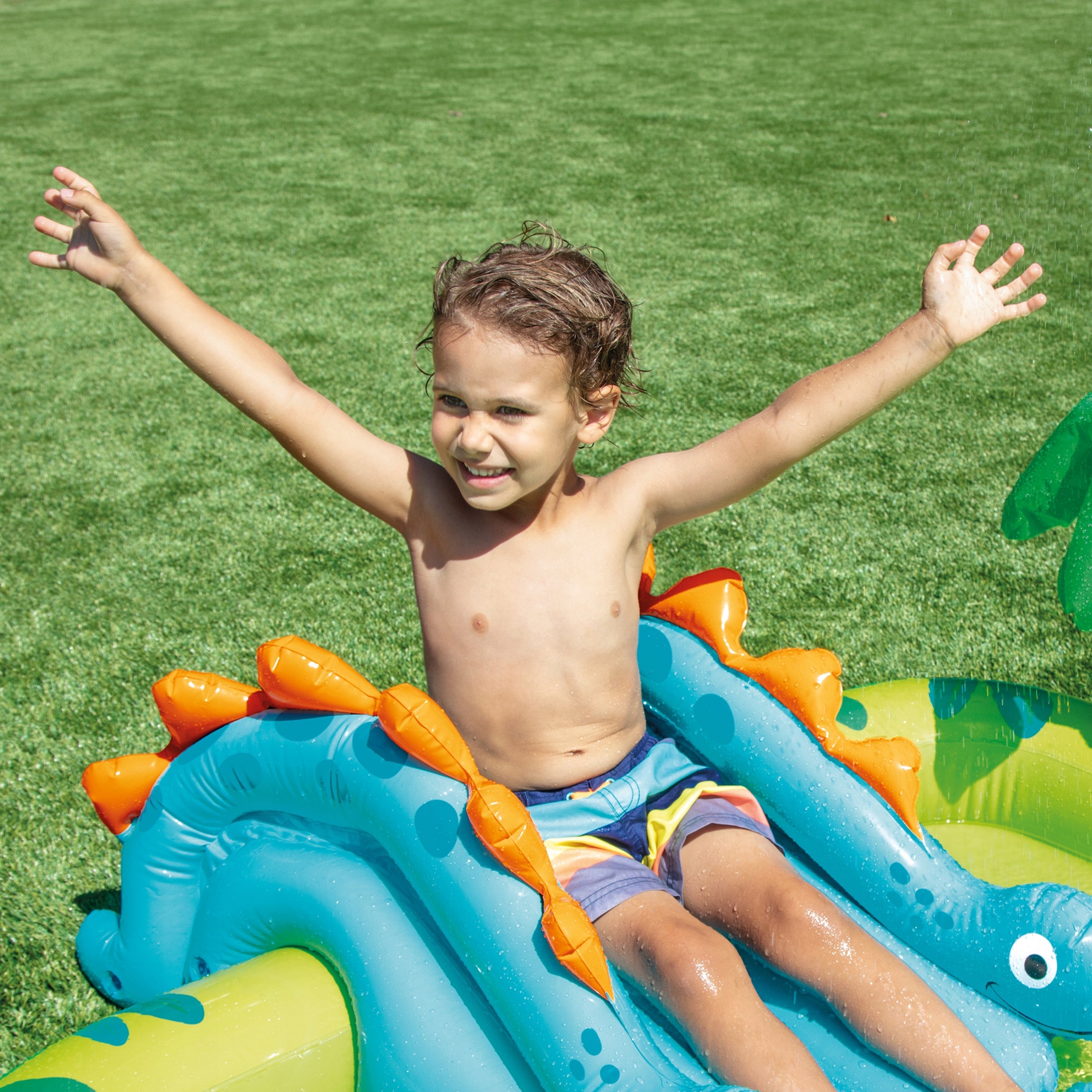 Swimming pool for children Dino Water Playground with Slide Sprinkler INTEX 57166 Packaging status original
