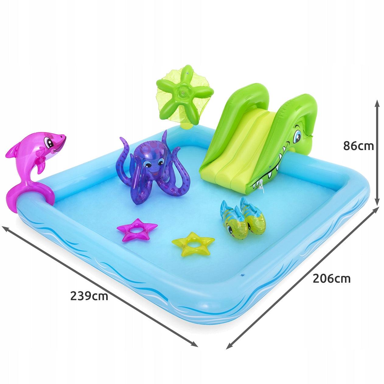 Swimming pool for children Slide Toys Water Square Play XL Bestway 53052 Brand Bestway