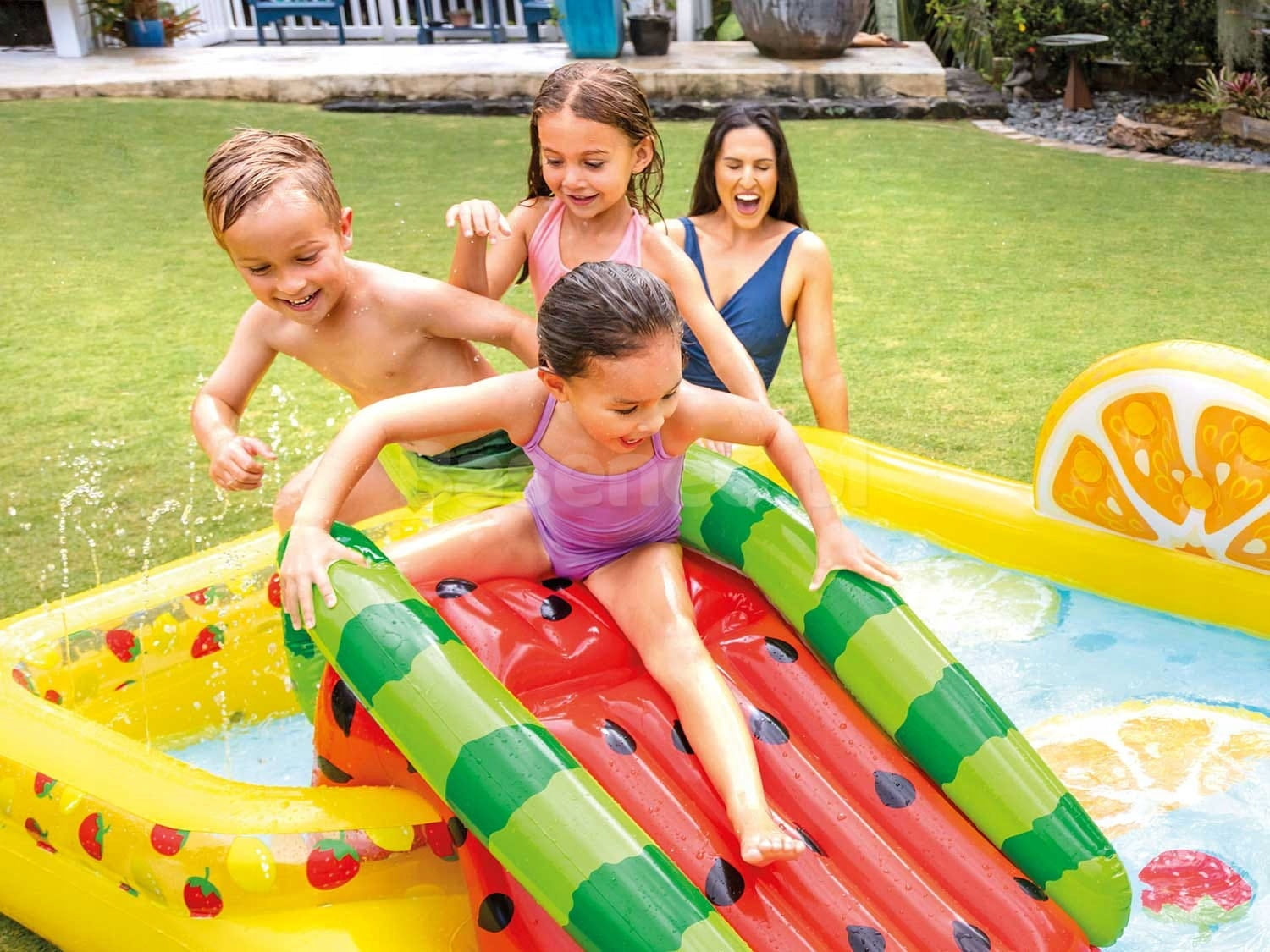 Swimming pool inflatable playground fruit land KOOPMAN Brand Intex