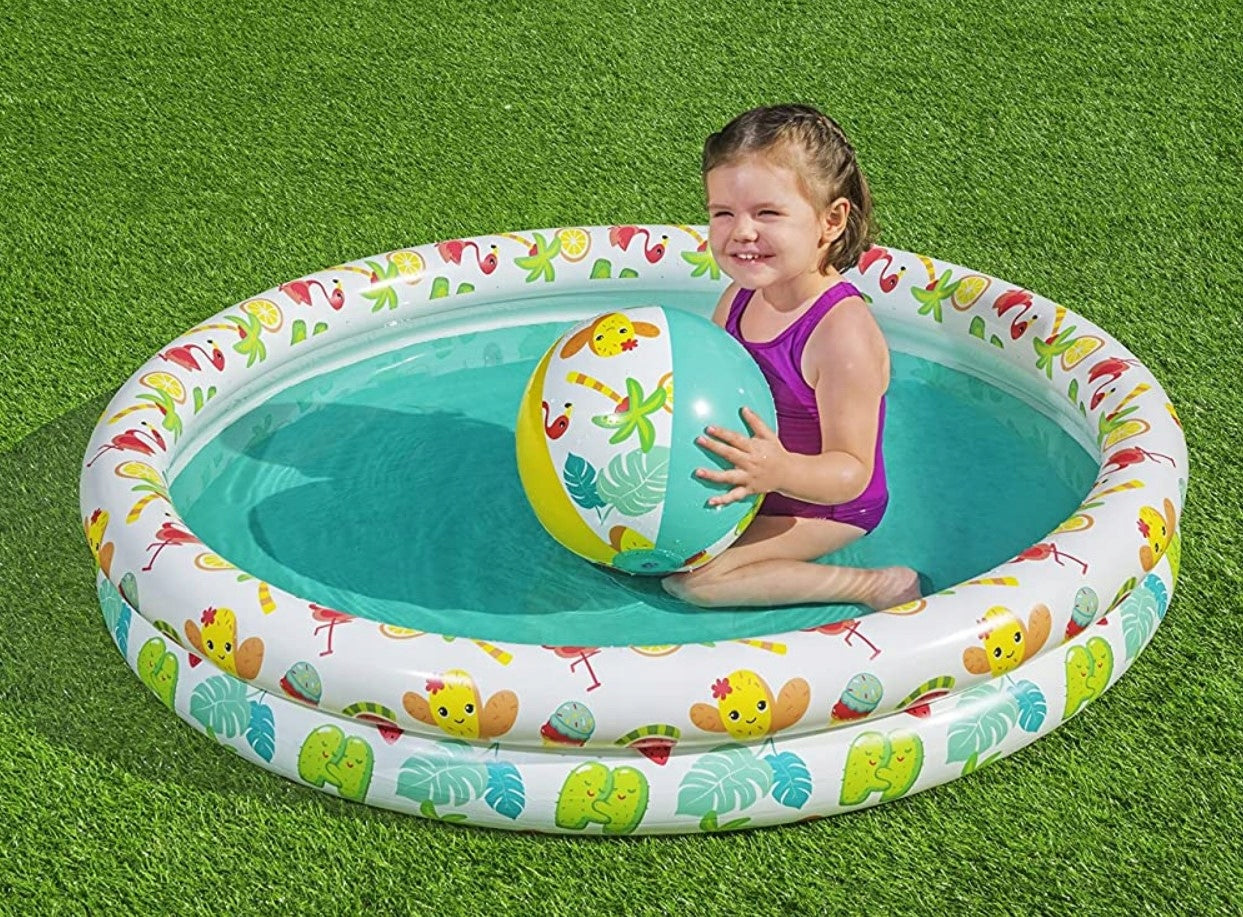 Swimming pool paddling pool for children 2+ circle and beach ball set Bestway Color multicolor