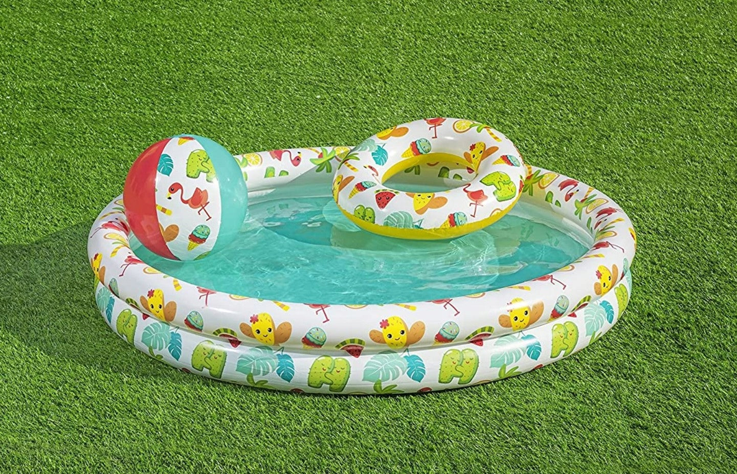 Swimming pool paddling pool for children 2+ circle and beach ball set Bestway Packaging status original