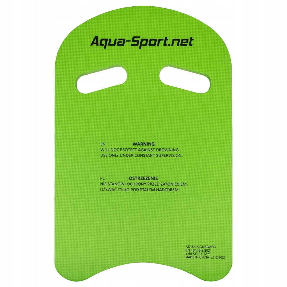 Swimming pool training board with handles Aqua-Sport Kickboard Gree Manufacturer code AS1641