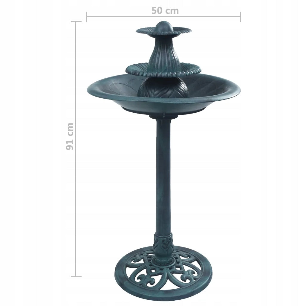 Swimming pool with bird fountain, green, 50x91 cm, plastic Main material synthetic material