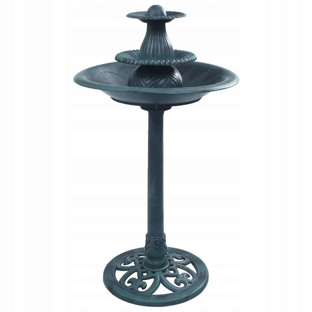 Swimming pool with bird fountain, green, 50x91 cm, plastic Manufacturer VidaXL