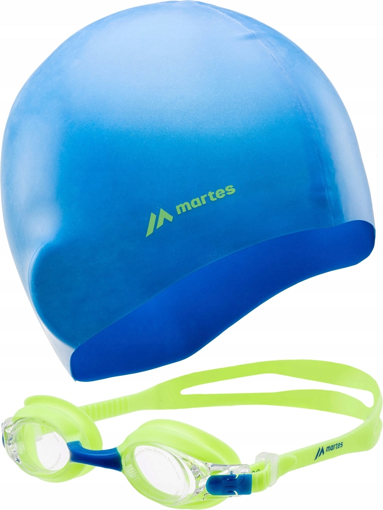Swimming set for children glasses cap Martes Setti JR Set blue