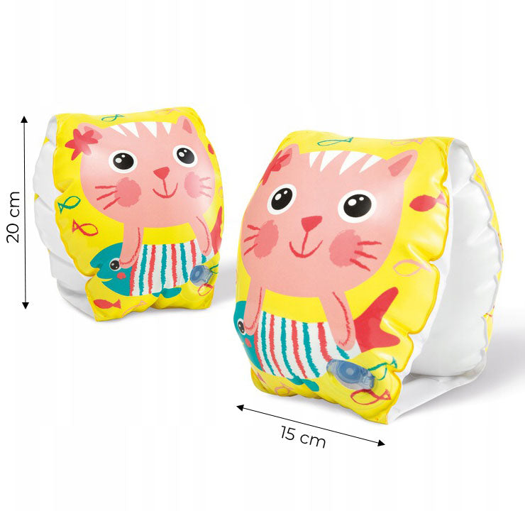 Swimming sleeves, cheerful kittens Intex Color multicolor