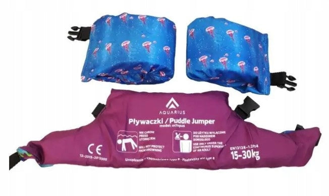 Swimming sleeves learning belt Aquarius Puddle Jumper Shark 15-30kg Manufacturer code Rękawki do pływania pas do nauki15-30kg