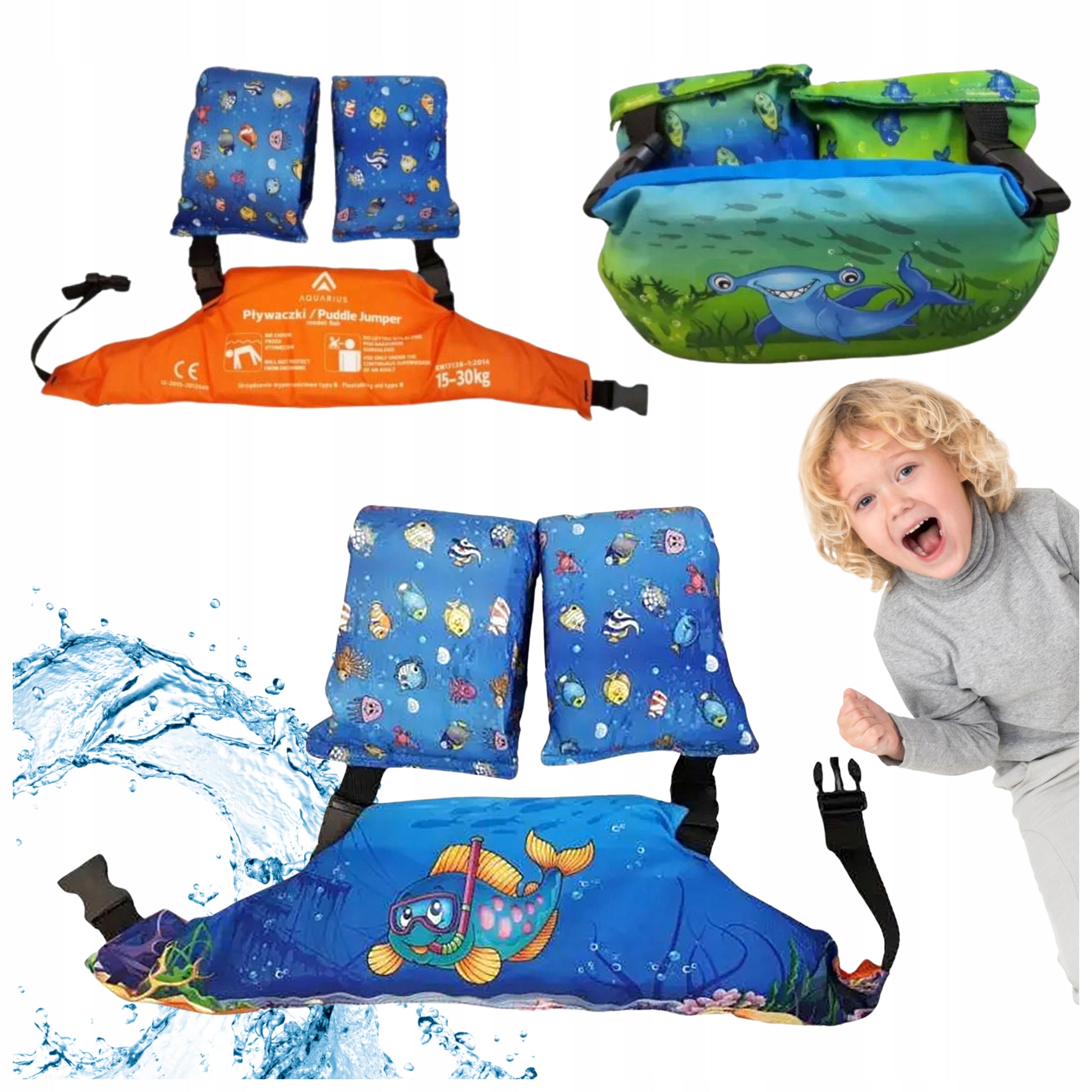 Swimming sleeves learning belt Aquarius Puddle Jumper Shark 15-30kg