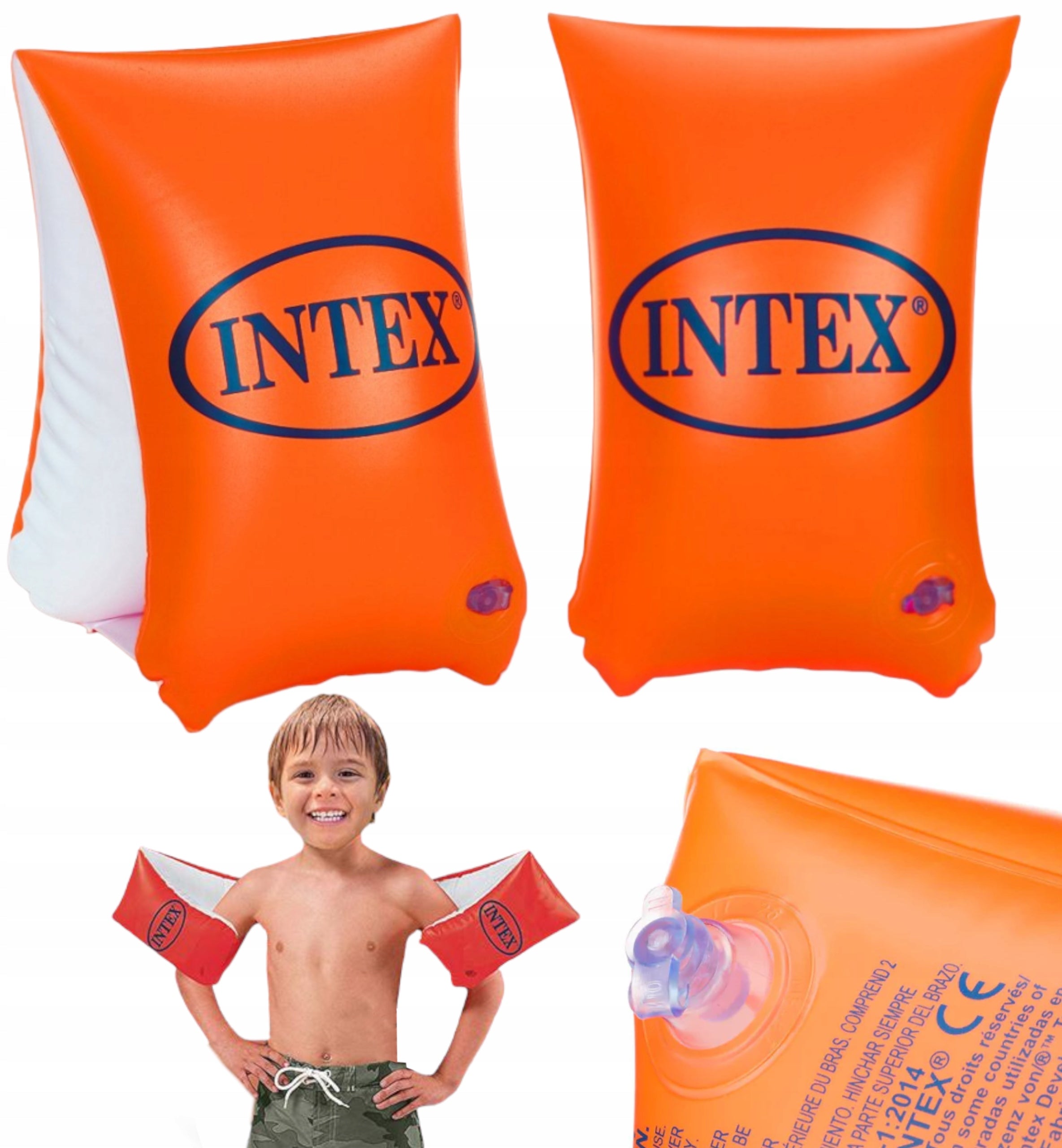 Swimming sleeves orange 23x15 cm INTEX 58642 3-6 YEARS Butterflies
