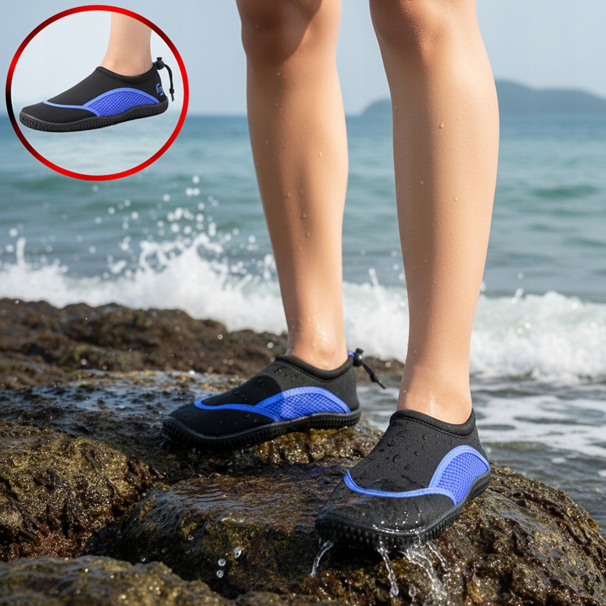 Swimming water shoes sea urchins for beach men coral kayak 44 Size 44