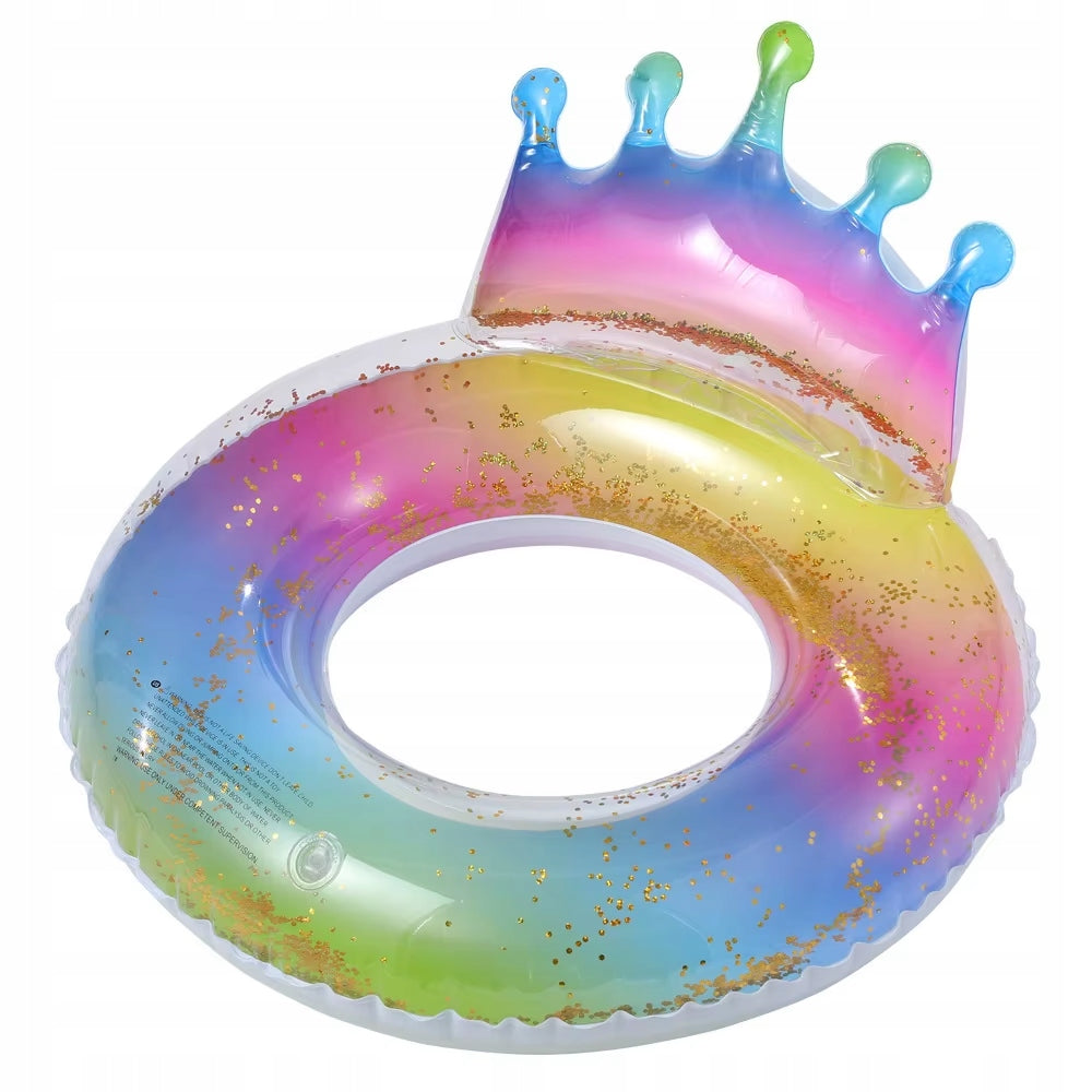 Swimming wheel Crown 70 cm / Glitter / Crown / Inflatable